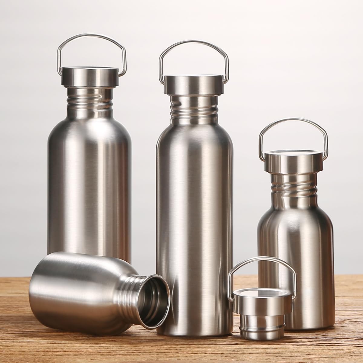 CDJ 41 oz Single Walled Stainless Steel Leak Proof Sports Water Bottle 18/8(304) metal water bottle for Cyclists, Runners, Hikers, Beach Goers, Picnics, Camping - BPA Free - Image 4