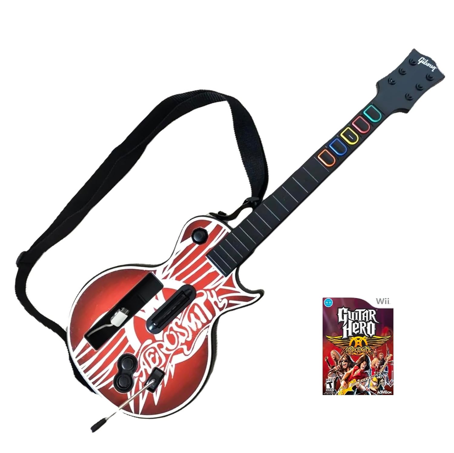Crownrock Enterprises Activision Aerosmith Gibson Guitar Bundle - Controller + Game (Renewed)