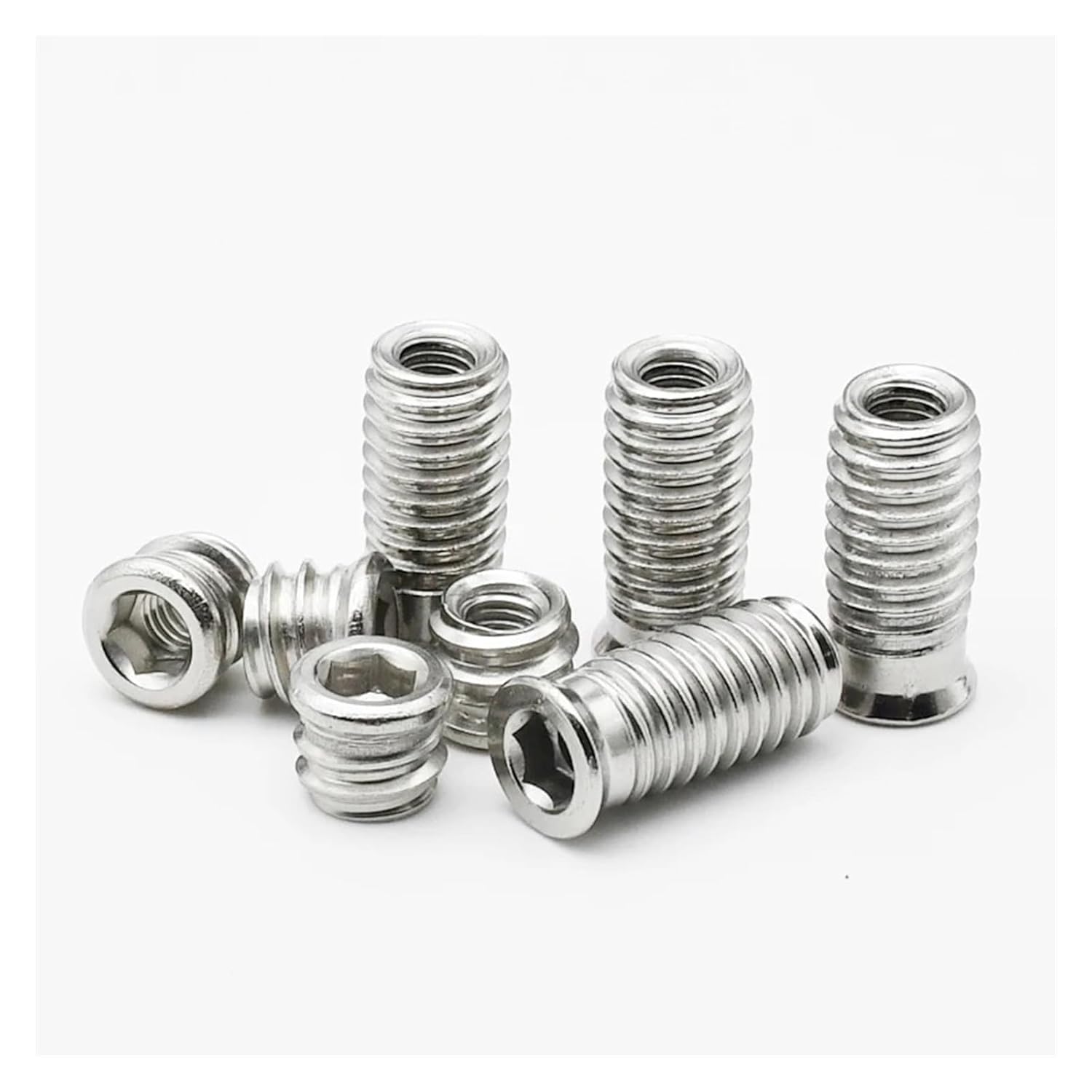 M3 M4 M5 M6 M8 M10 304 Stainless Steel Hex Socket Drive Insert Nuts Threaded for Home and Workplace.(M4x10 (10pcs))