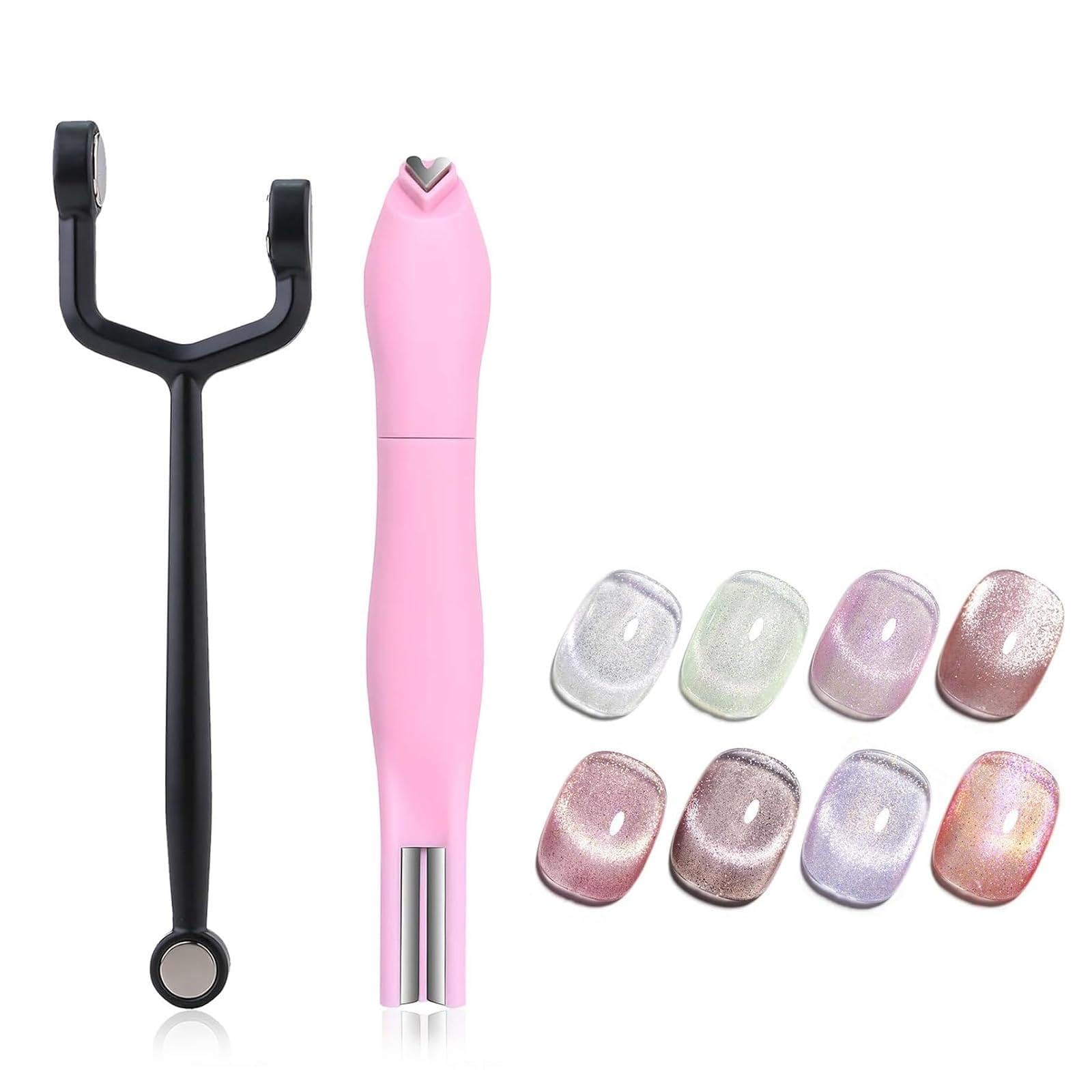 Cat Eye Nail Magnet Set, Y-Shape & 3-in-1 Magnetic Stick for Stunning DIY Cat Eye Designs. Perfect for Home Office, Salon