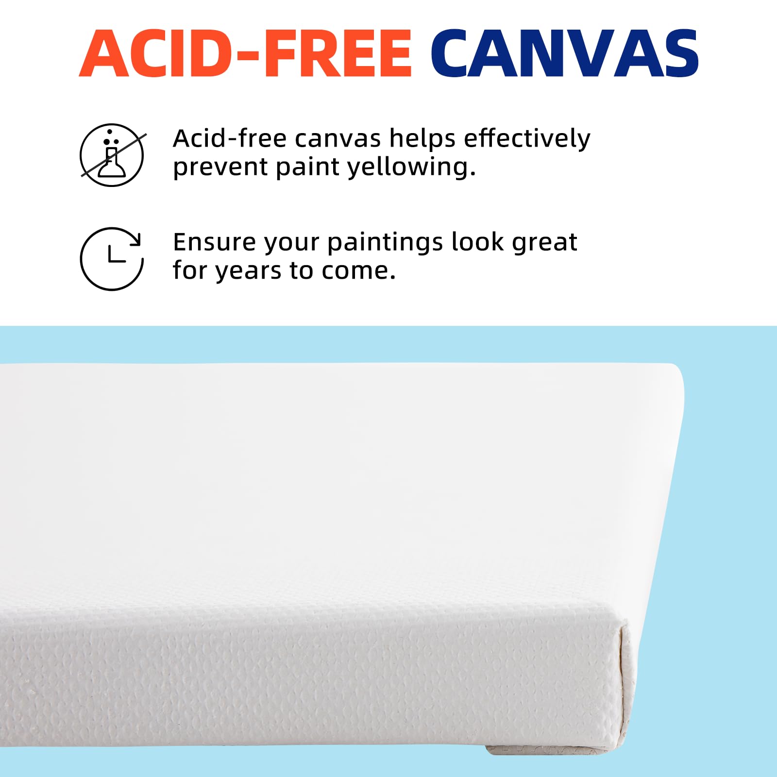 COOZEE Lot de 3 toiles tendues de 40 x 60 cm pour la peinture, pour débutants et artistes, cadre en bois tendu de 280 g/m² pour peinture acrylique, huile et aquarelle