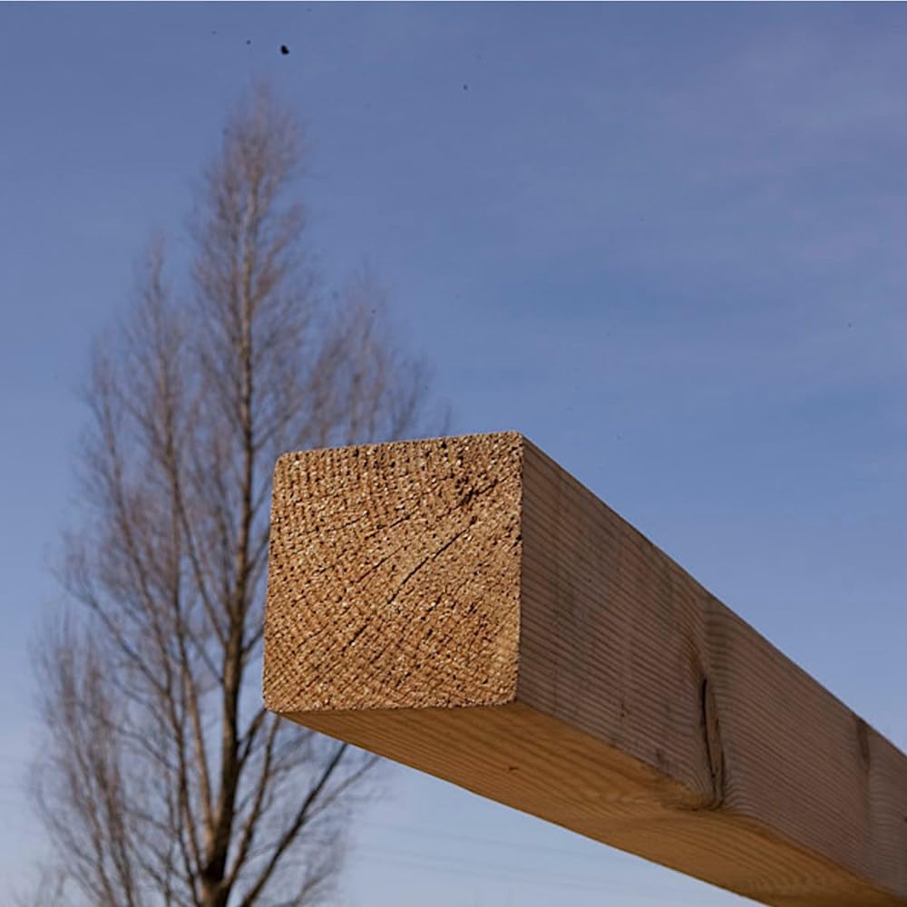 Primrose Brown 240Cm Timber Fence Post Planed Chamfered Pressure Treated 70Mm X 70Mm