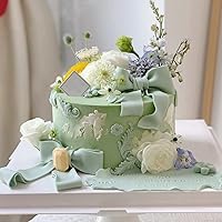 Vista 7 de Baroque Fondant Molds for Cake Decorating (3 pcs) Baroque Scroll Border Silicone Molds, Feather Chocolate Candy Molds for Cupcake Toppers, Sugar