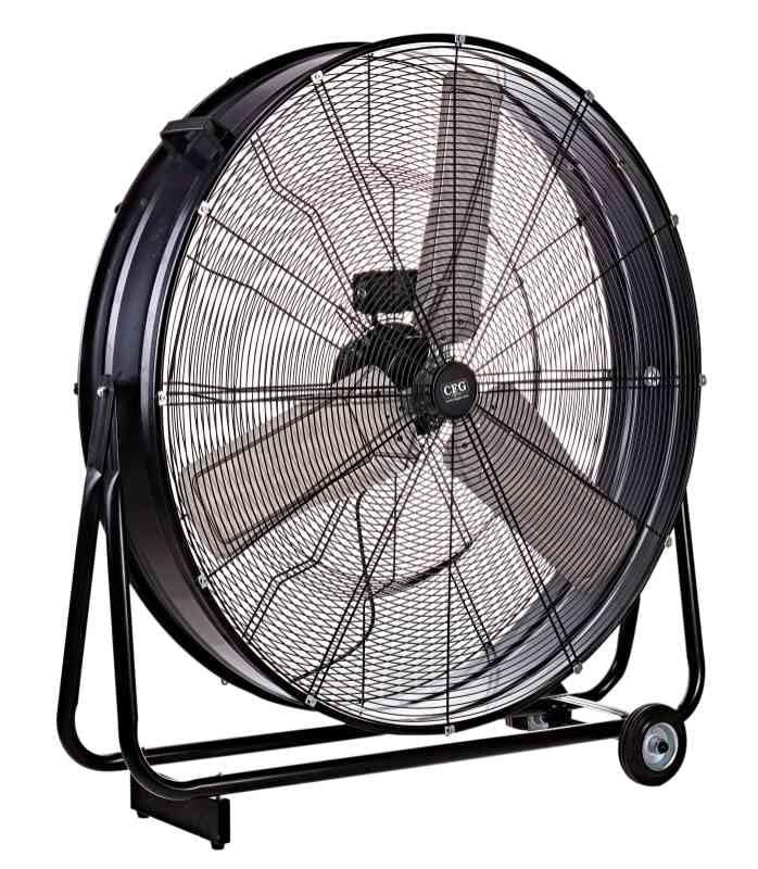 Generico CFG EV102 Uragano 100 Ventilatore Industriale Carrellato, 2 Velocità, Diametro 10 cm, 500W, Metallo Nero