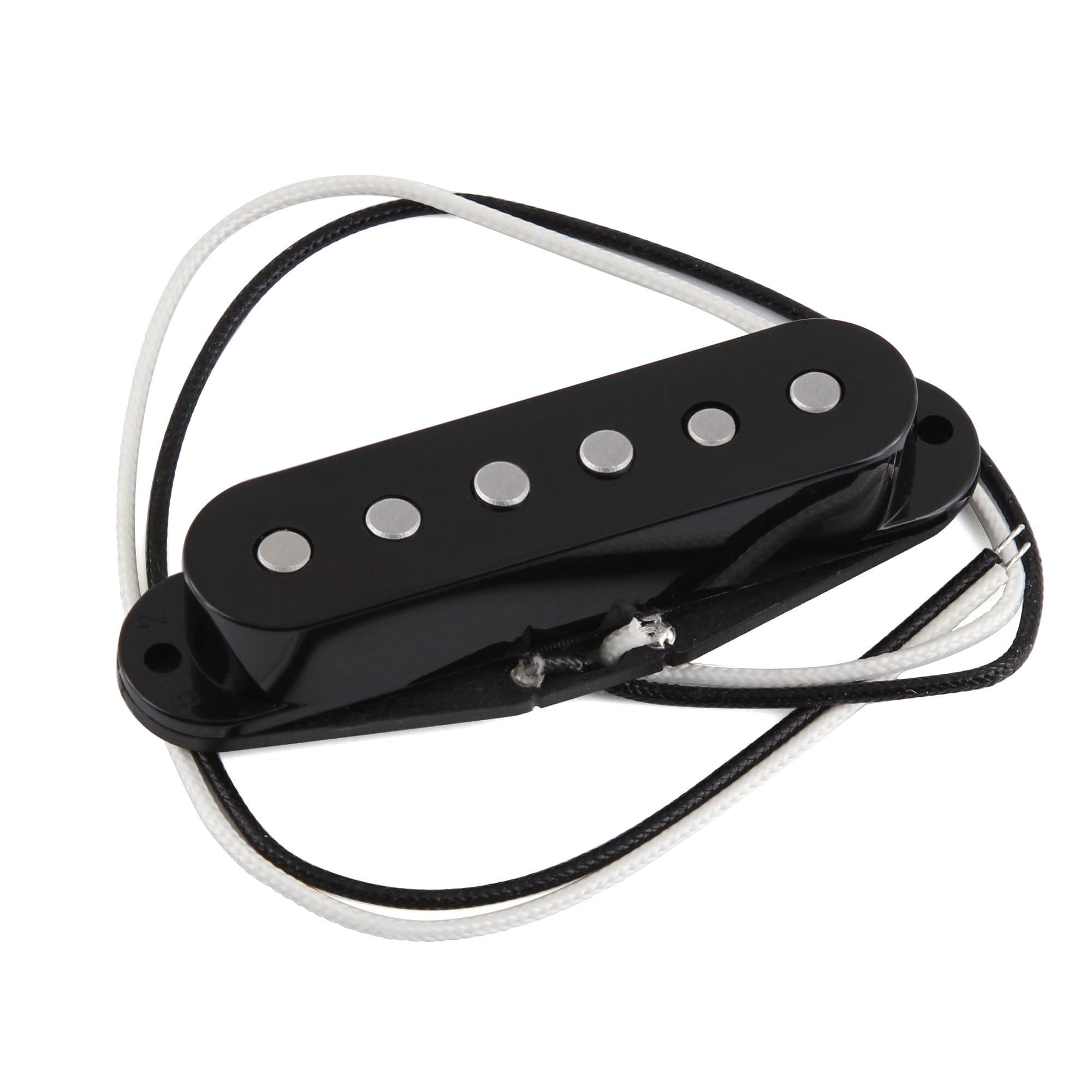 Fleor set di palo Frazionata Alnico V collo/medio/ponte vintage copertura pickup Single Coil chitarra pickup Fiber bobina Cloth Wirings, nero, Inc. Viti e molle Neck/Middle/Bridge White