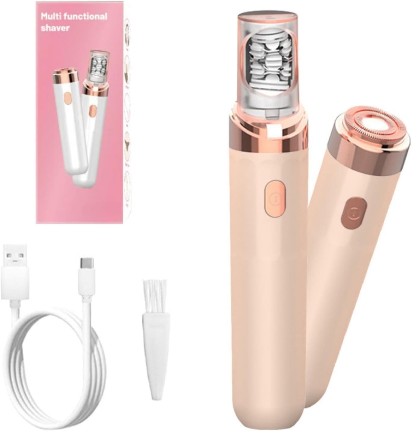 PluxyEpil Pro 3.0 Women Face Epilator, Painless Facial Hair Remover for Women, Rechargeable Eyebrow Lip & Chin Hair Removal (Pink)