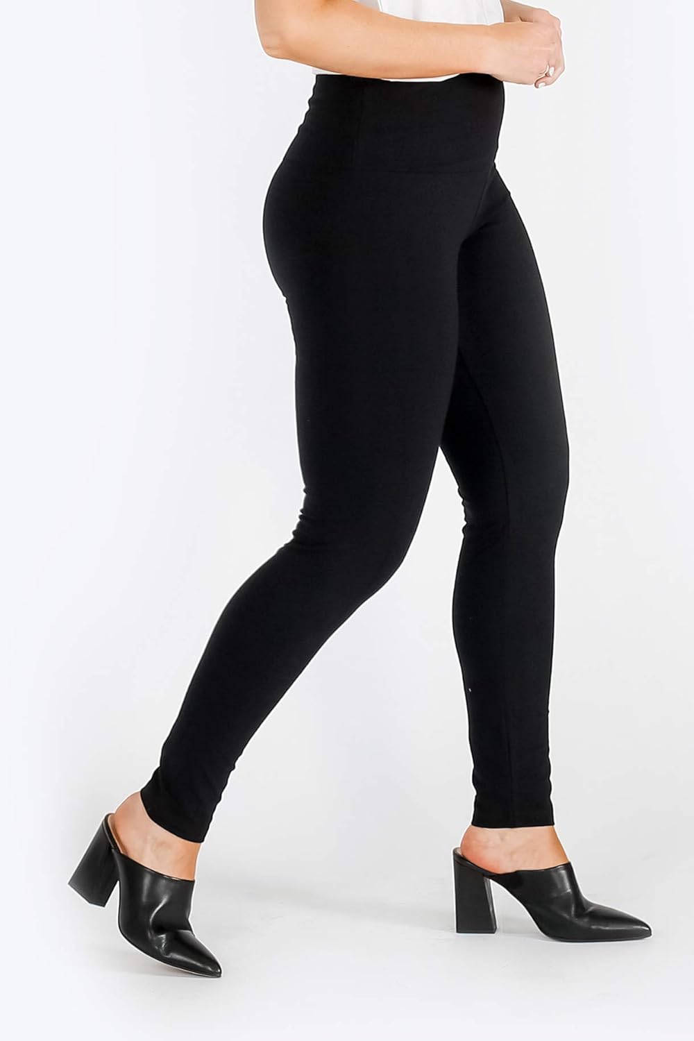 INTRO. Tummy Control High Waist Pull-On Cotton Spandex Legging - Image 2