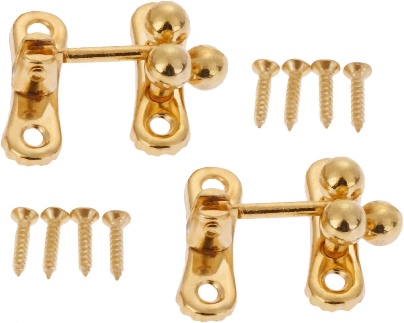 Chinese Antique Box Buckle,Antique Lock Buckle.2Pcs Antique Gold Box Latch Hasps Lock Catch Latches for Jewelry Box Suitcase Buckle Clip Clasp Vintage Hardware 3331mm