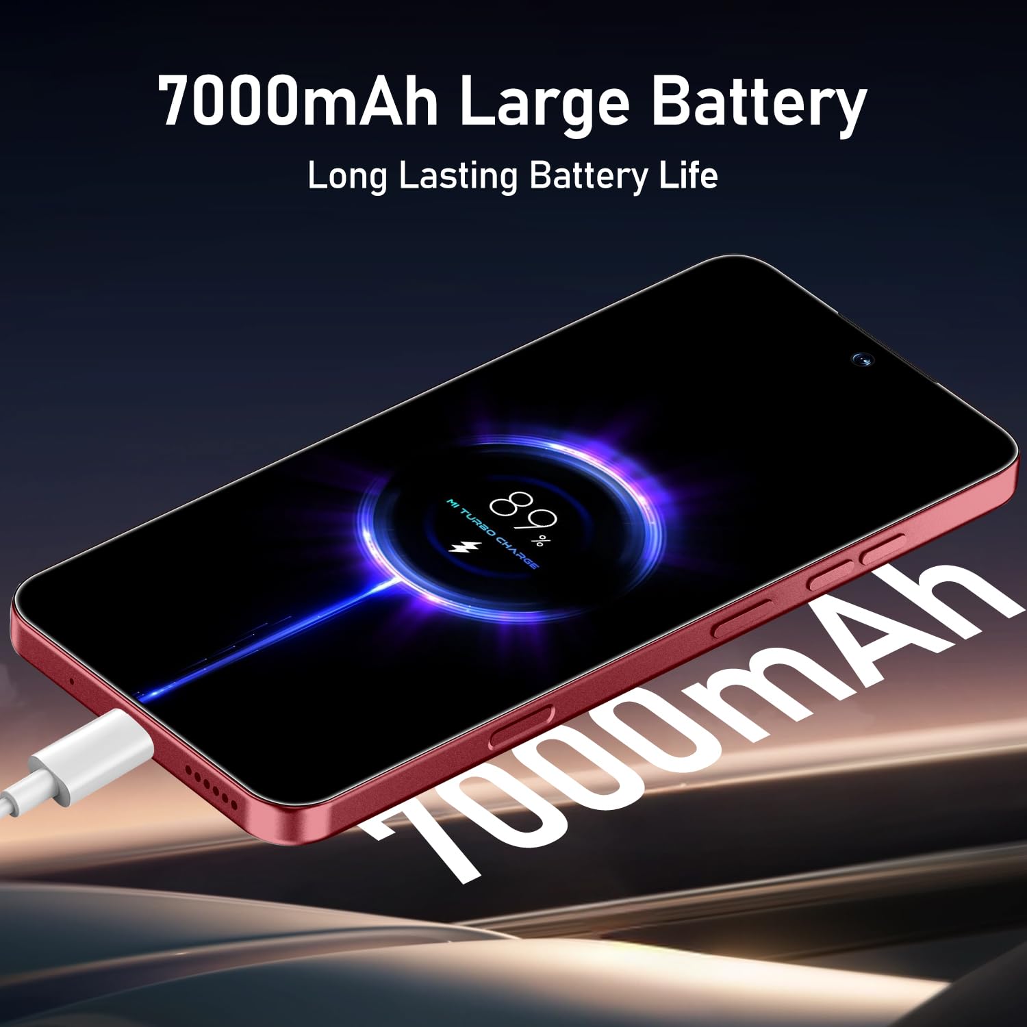 Unlocked 16PROMA X Smartphone: 6.99" HD+ Display, 7000mAh Long-Lasting Battery, 12GB+512GB Massive Storage, 108MP AI Camera, High Performance Android Phone for Gaming & Work (Wine Red)