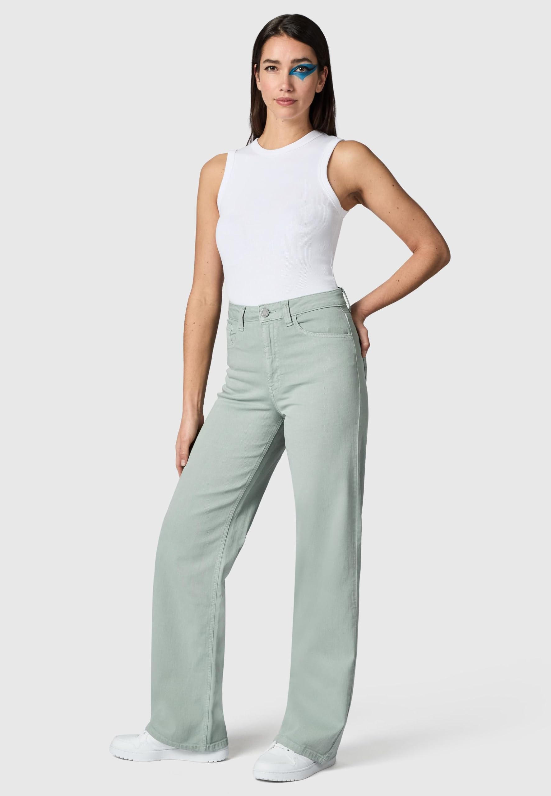 Peak Time Damen Wide-Leg Stoffhose Lange Chino-Hose mit Bio-Baumwolle (GOTS Zertifiziert) und Stretch Cyrele