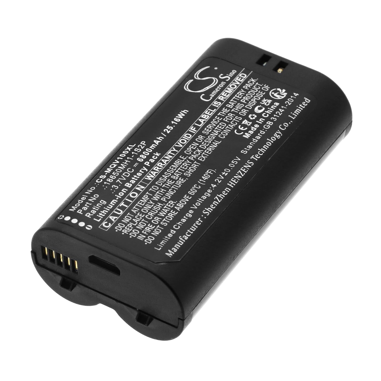 CS Cameron Sino 6800mAh / 25.16Wh Replacement Battery for MYQ Smart Garage Video KEYPAD, VKP1-MYQ, 18650MH1-1S2P