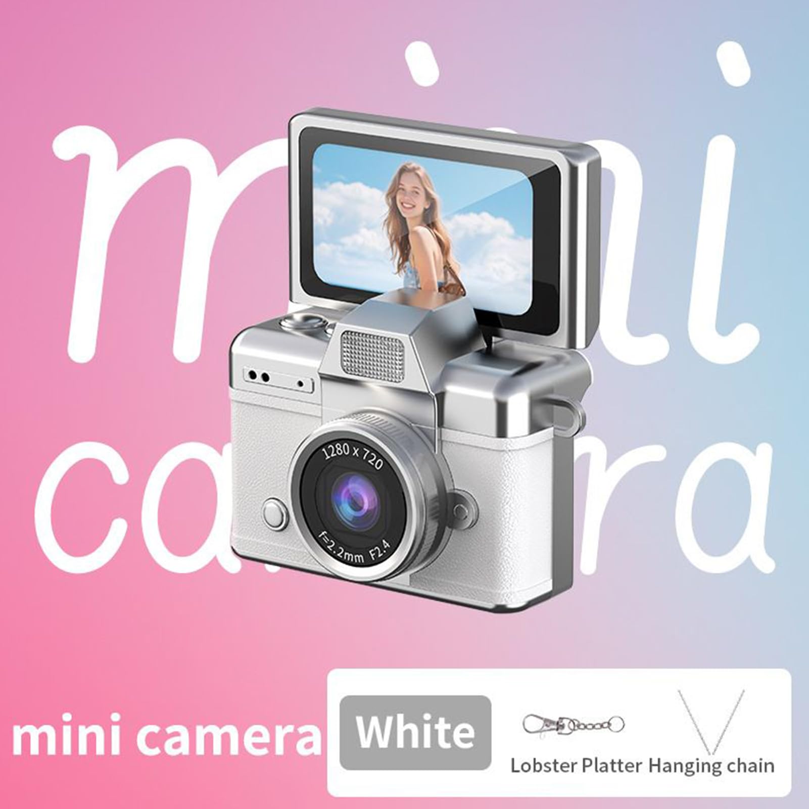 Amazon | ミニデジタルカメラ、レトロデジタルデザイン、3.8*2.7*2.3cm