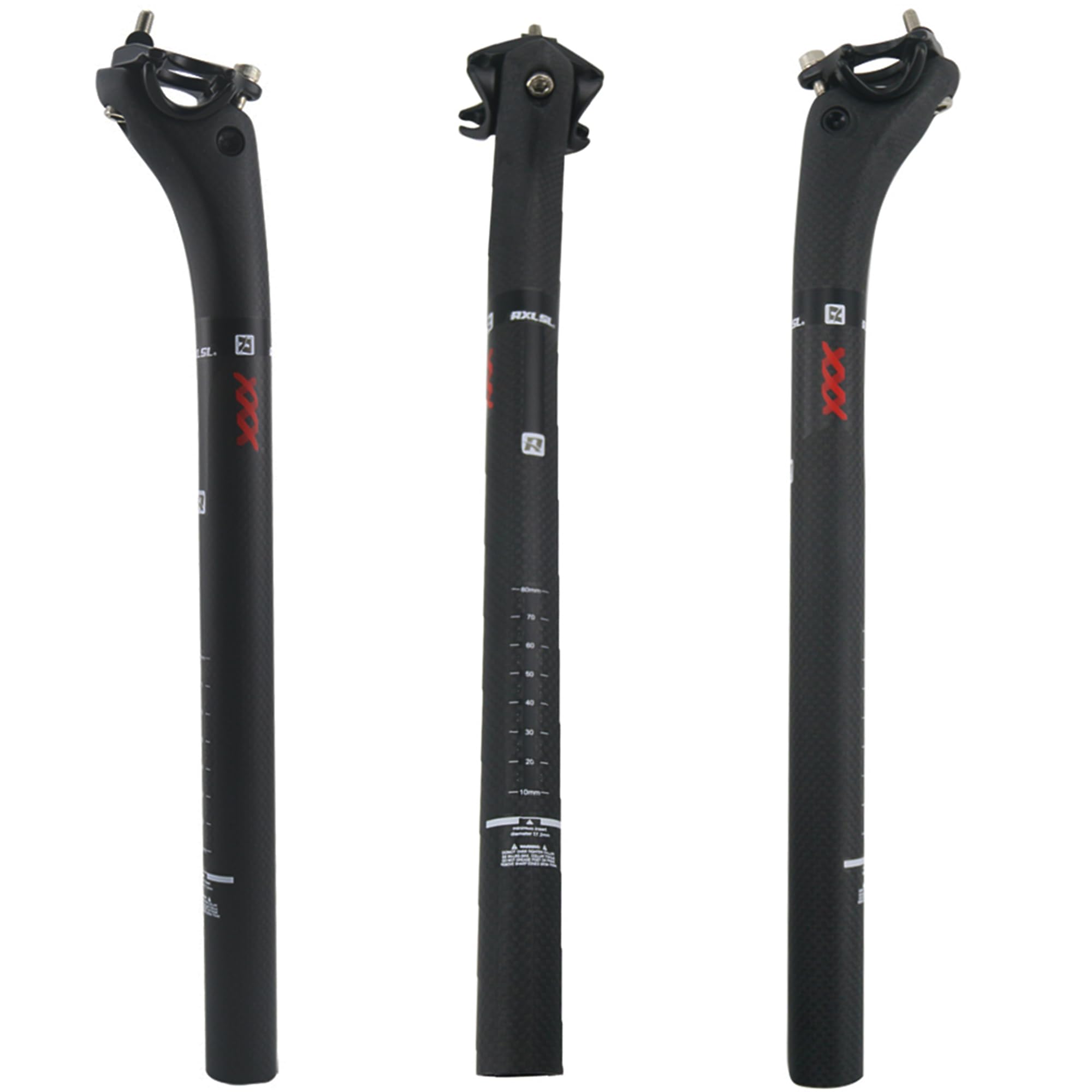 RXL SL Tige de Selle Carbone Velo Route Tige de Selle VTT Carbone Offset 25mm 27.2/30.8/31.6mm