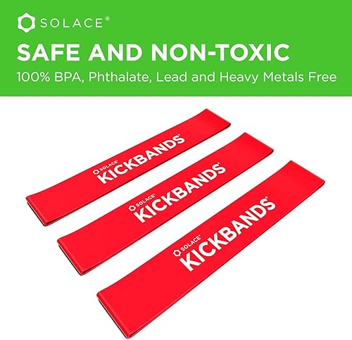 Miniatura 5 de KICK BANDS Bandas para sillas para niños con pies inquietos, paquete de 12 bandas para aliviar la ansiedad con TDAH para sillas y escritorios