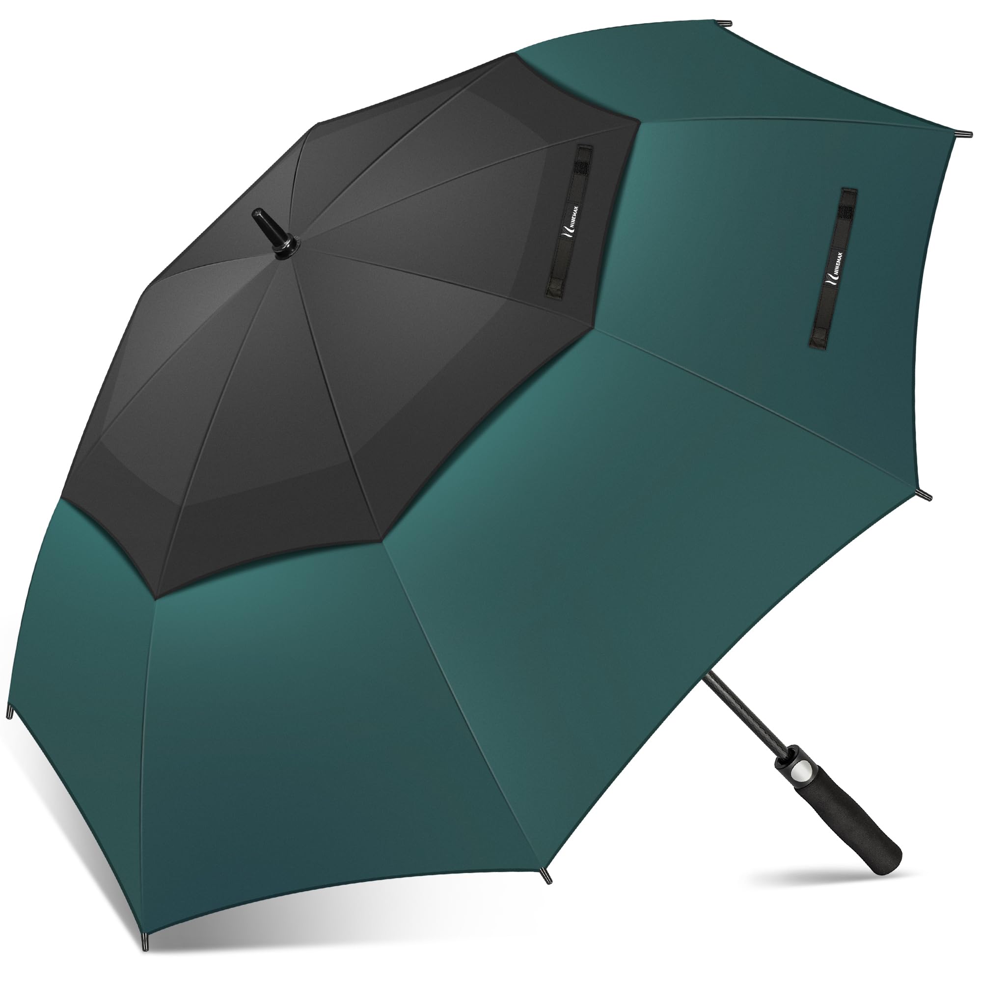 NINEMAX Ombrello Golf Grande 62/68 Inch Ombrello Pioggia Grande Antivento Doppia Copertura con Apertura Automatica