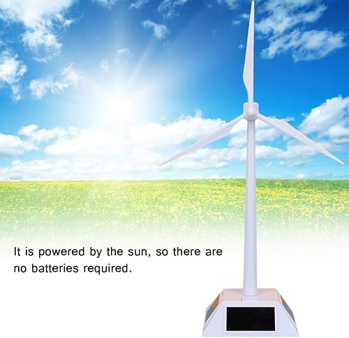 Miniatura 6 de VBESTLIFE Molino de viento, juguete inteligente de plástico mini molinete alimentado por energía solar, modelo de viento, juguete de física