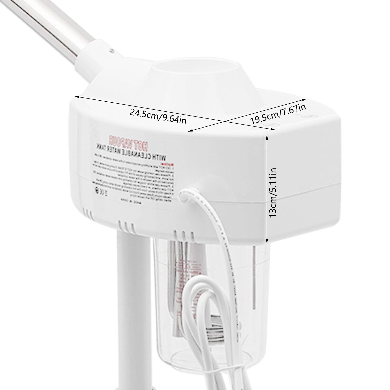 2 in 1 Vaporizzatore di ozono Salone Spa Lente d'ingrandimento Umidificatore Vapozone Professionale Ferro a vapore per il viso Macchina a vapore professionale per salone di bellezza Cura del viso
