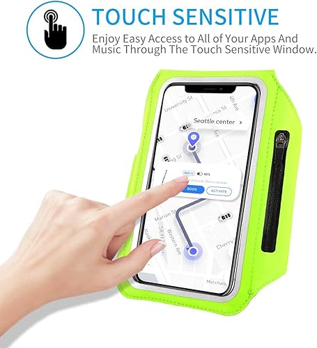 Miniatura 3 de Brazalete para correr con bolsa para auriculares, brazalete para teléfono celular para iPhone 16 15 Pro 14 Plus 13 11 XR XS, Galaxy S24S10