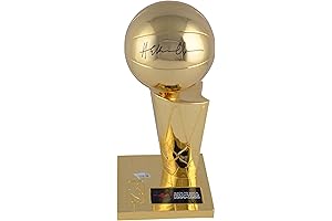 Hakeem Olajuwon Houston Rockets Autographed 12" Larry O'Brien Replica Trophy