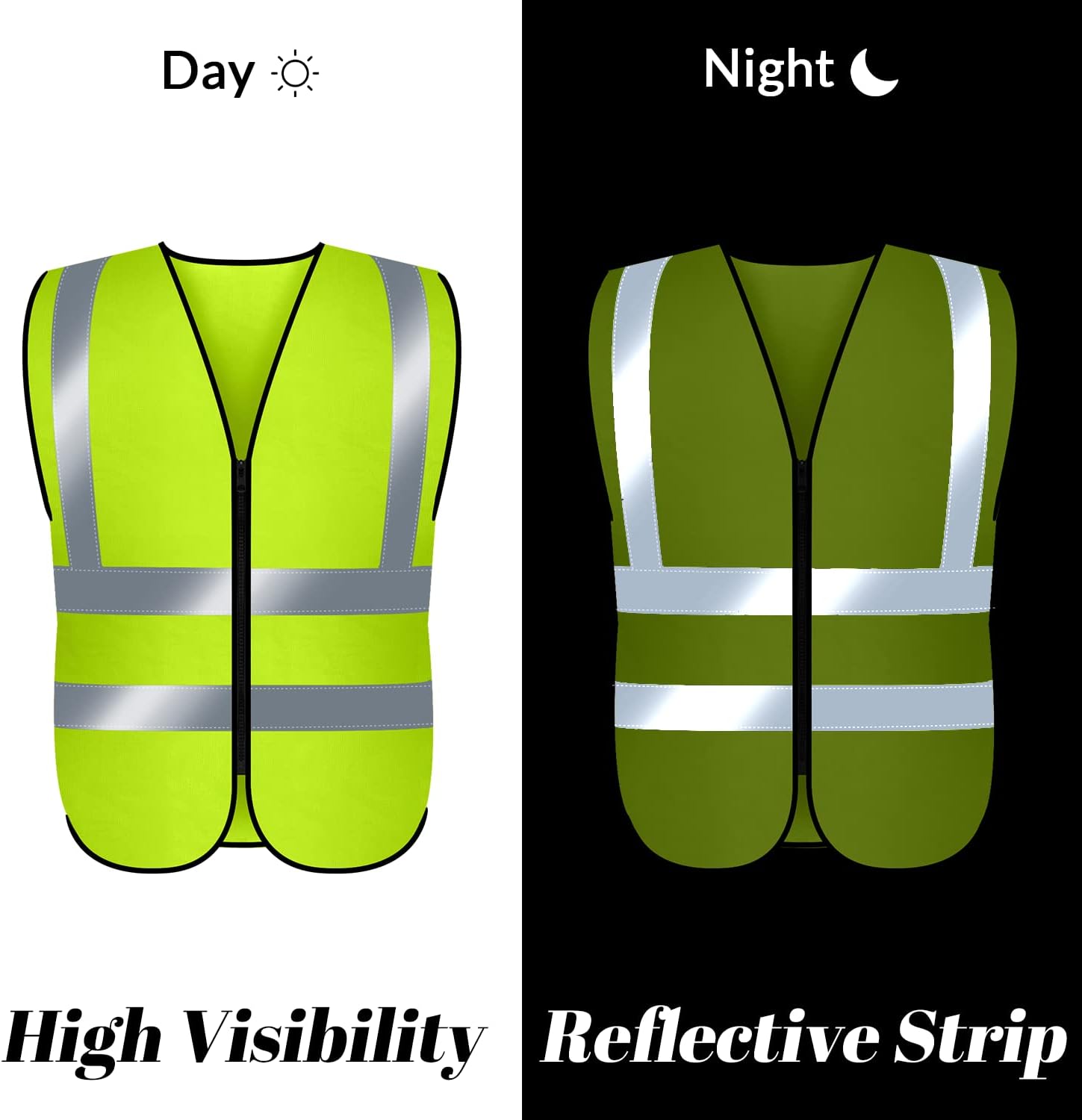 BeautyWill Custom Safety Vest Customized Logo Class 2 High Visibility Reflective Vest with Pockets Construction workwear - Image 8