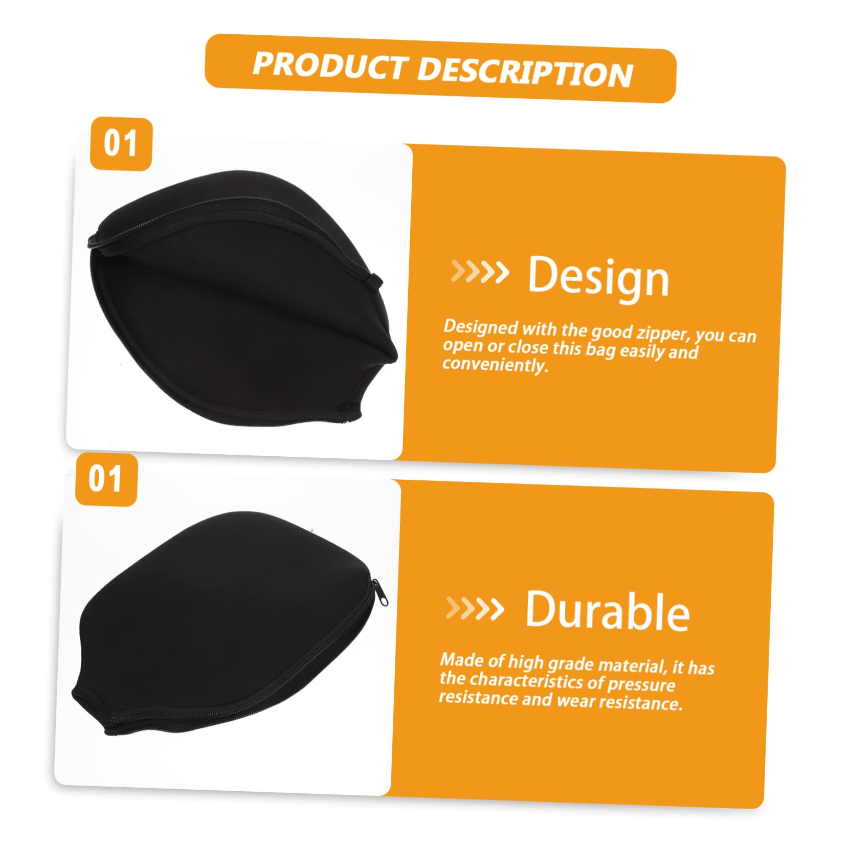 GALPADA 3pcs Racket Holder Cover Bag Paddle Storage Black Sturdy Material Racket Accessory Sports Lovers