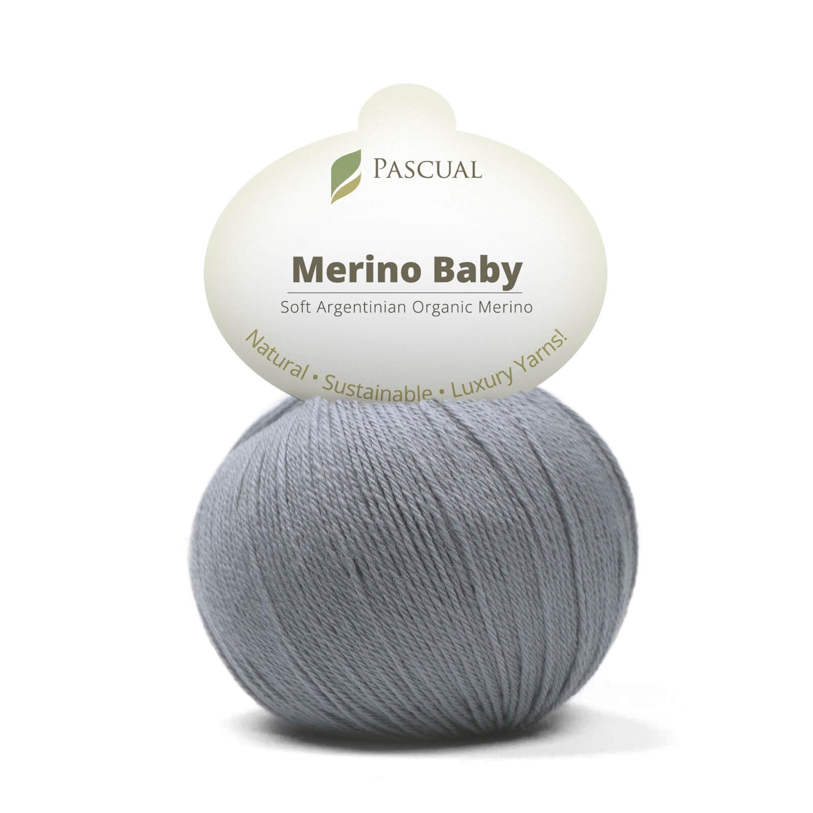 PASCUALI Merino Baby|Strickwolle aus 100% Schurwolle aus Merino, Merinowolle zum Stricken und Häkeln, SET: 4 Knäuel - 200 g, Farbe: Stein 301