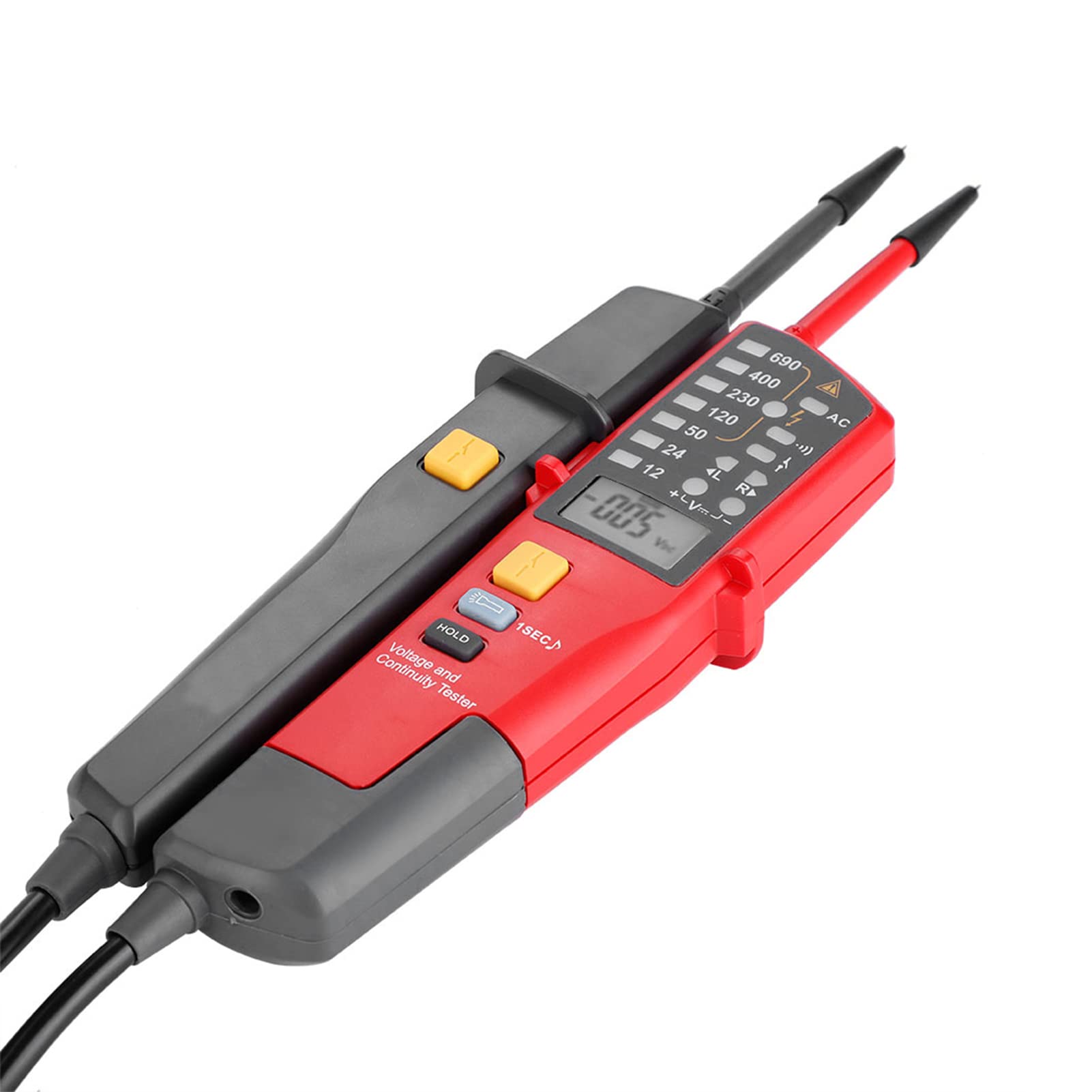 FTVOGUE Tester Ciągłości Napięcia UT18C, Automatyczny Zakres, Wyświetlacz LCD, AC DC do 690 V, Idealny dla Elektryków i Użytku Domowego