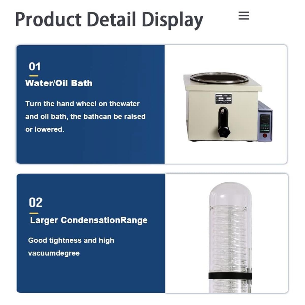 Rotationsverdampfer, 1L/2L/3L/5L Elektrisches Rotationsverdampfungsinstrument mit Wasserbad, Vakuumverdampfer, Labordestillationsausrüstung, für Lösungsmittelreinigung, Extraktion (3L)