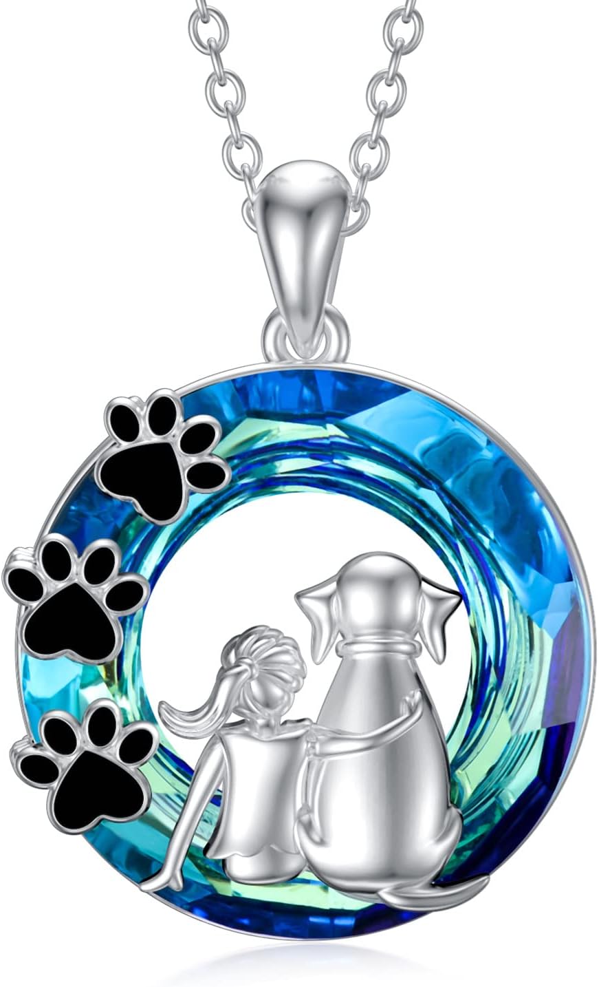 925 Sterling Silver Animal Necklace Elephant/Hummingbird/Horse/Cat/Dog/Fox/Owl Pendant Animal Jewelry Gift for Women