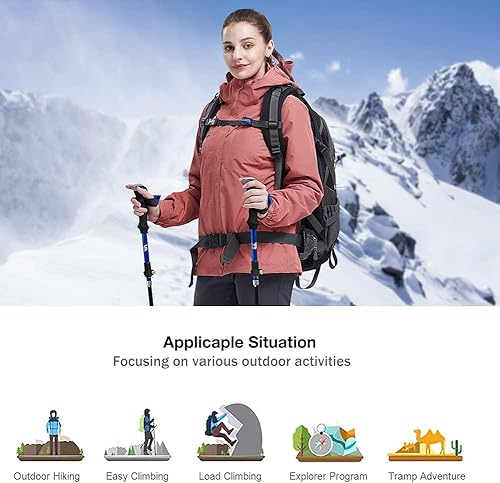 Miniatura 6 de CAMEL CROWN Chaqueta de esquí impermeable 3 en 1 para mujer, abrigo de invierno rompevientos, chaquetas de snowboard para lluvia, nieve, senderismo