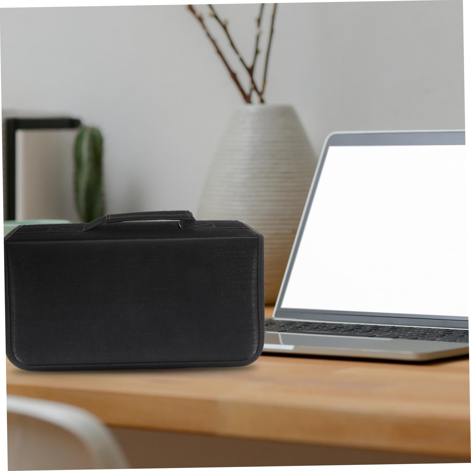 IMIKEYA 2pezzi Porta Cd Cerniera e Maniglia Borsa Portatile Per Cd e Dvd Organizer Per Custodia Rigida Salva Dischi Design Compatto e Resistente