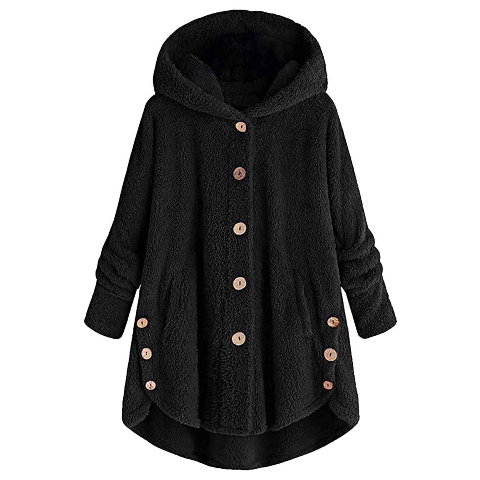 Teddy coat women, teddy fleece jacket women long hooded coat women's jackets autumn plush jacket teddy winter fluffy plush coat teddy coat jacket warm hooded coat large sizes