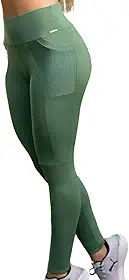 Legging Com Bolso Academia Fitness Zero Transparência Feminina Selene