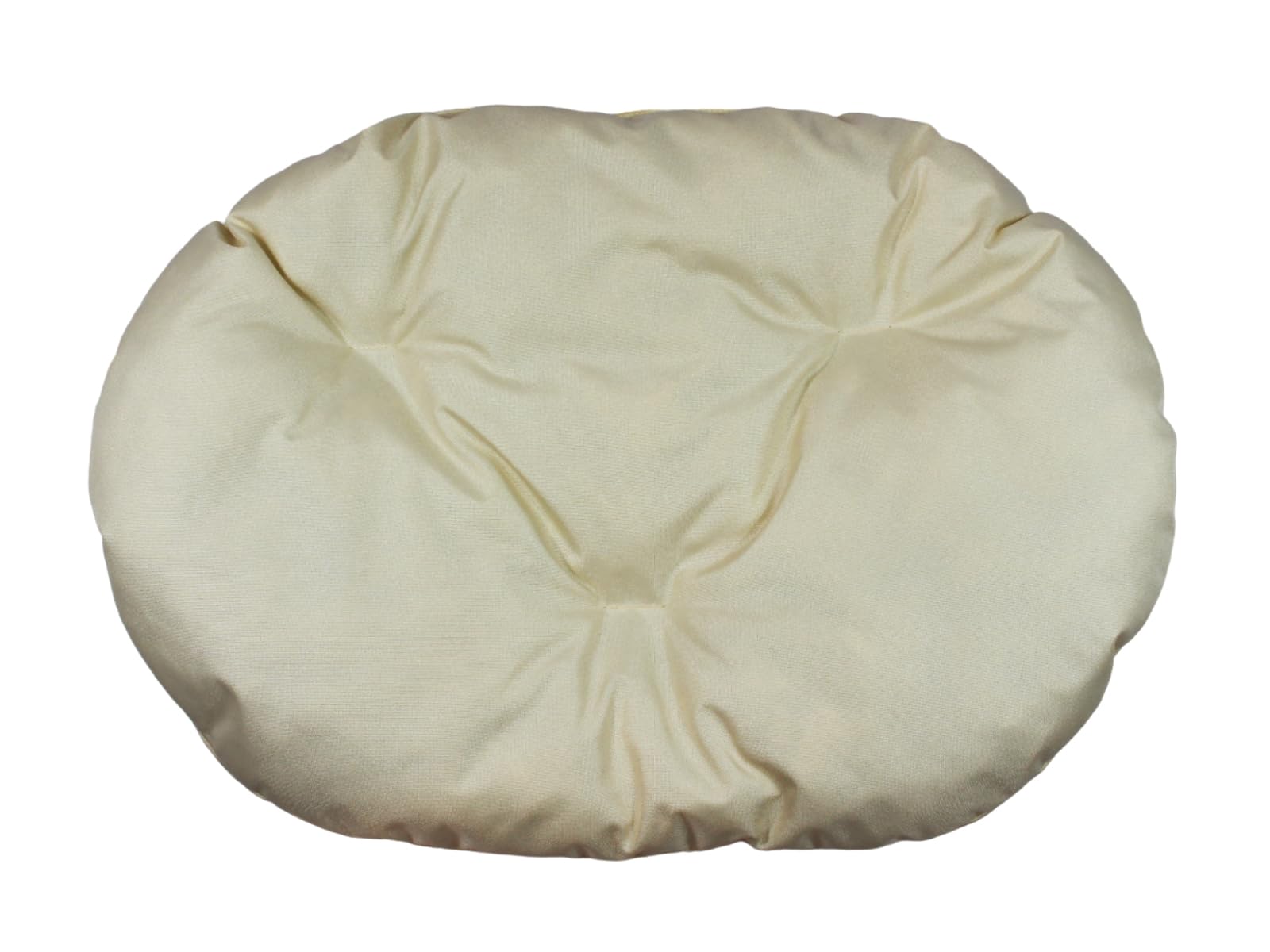 Dog & Cat Cushion - Oval Size 70 x 48 cm - Ecru Washable Mattress - Ideal for Transport Baskets or Pet Beds