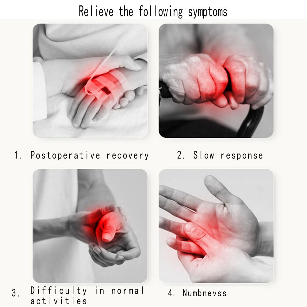 guanto per la riabilitazione della mano,per disfunzione della Mano dei pazienti,Dispositivo di Allenamento delle Dita con Forza Regolabile per Il Recupero dell'emiplegia,Gu(Size:L,Color:Mano sinistra)