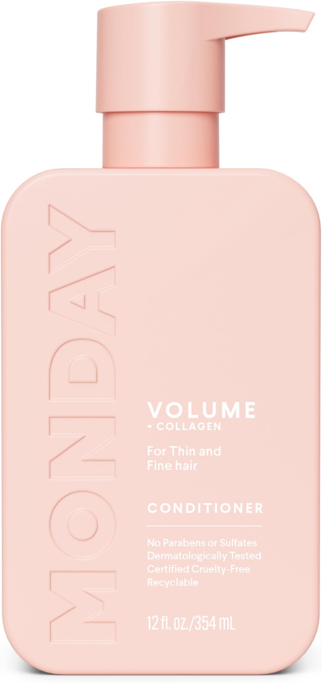 MONDAY HAIRCARE VOLUME Conditioner with Hydrolyzed Collagen, Coconut Oil, Shea Butter & Macadamia Oil for Thin, Fine & Flat Hair 354 mL