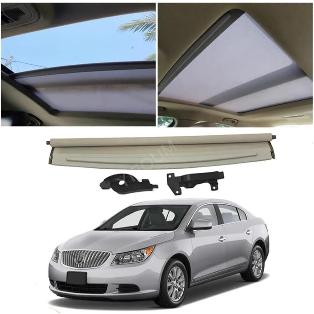 Car Skylight Shutter Sunroof Sunshade Shade Curtain Cover Assembly 22859425 for Buick Lacrosse 2009-2012 2013 2014 2015(Black)