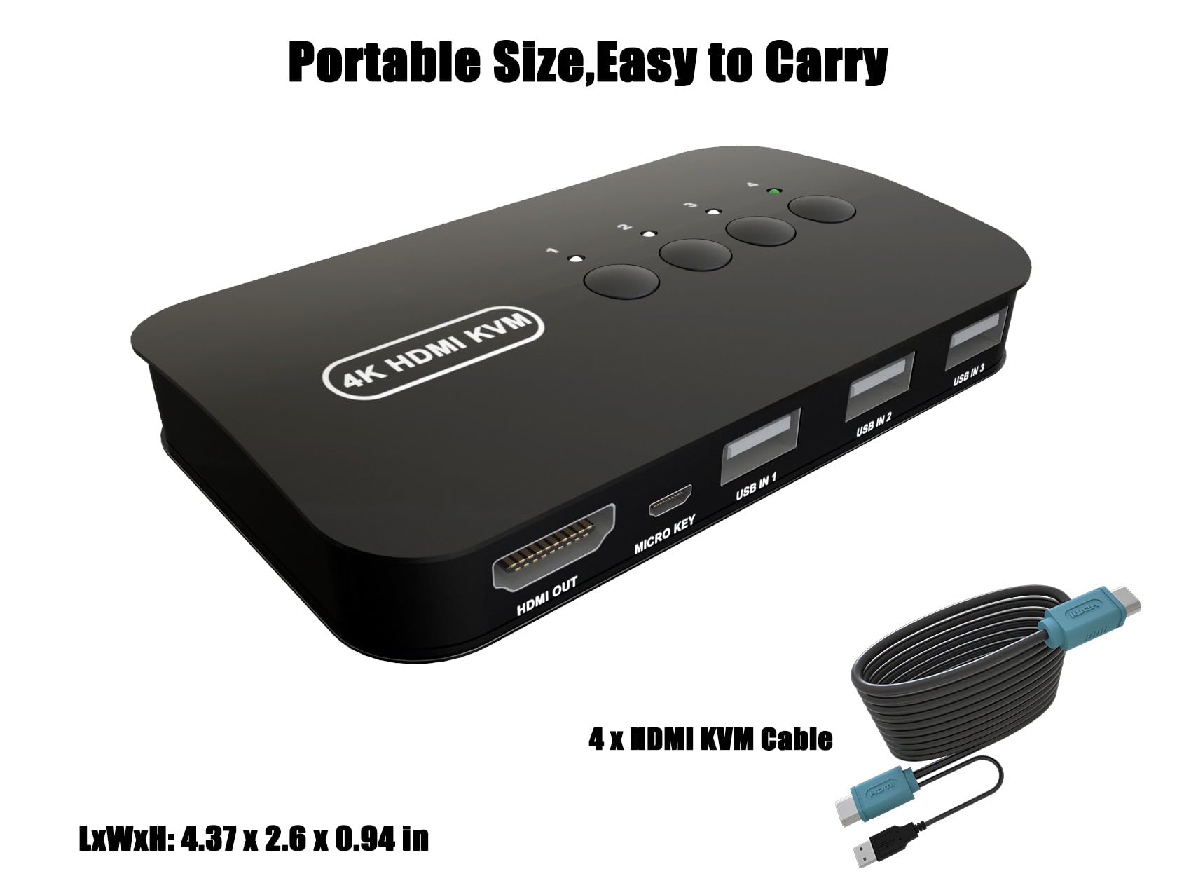 Amazon.co.jp: HDMI KVMスイッチ 4ポート - USB KVM、4台の