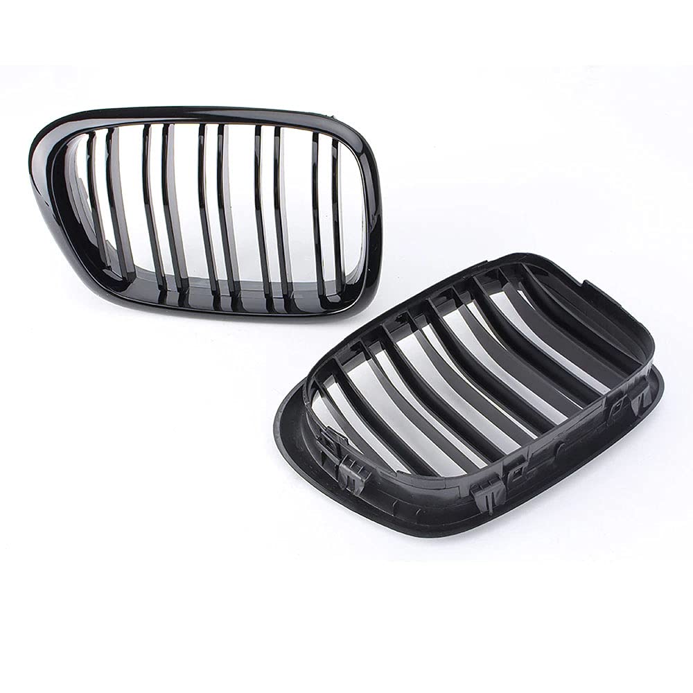 Grille de calandre centrale avant ABS noir brillant pour auto Série 5 E39 1995-2004
