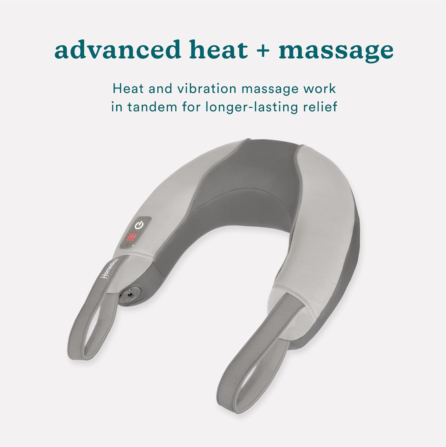 Homedics Pro Therapy Vibration Neck Massager with Soothing Heat, Portable Pain Relief Massage for Stiff Neck Muscles, Soothing Heat for Tension and Stress Release, Customizable Speeds