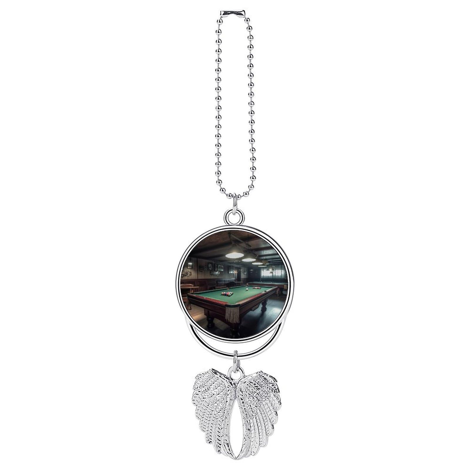 Billiard Car Charm Alloy Car Rear View Mirrors Hanging Ornaments Stylish Car Pendant Funny Auto Hanging Accessories Car Hanging Ornaments Gift for Women Men