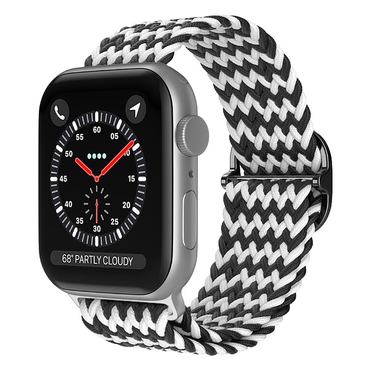 Glamyours Compatible with Apple Watch Straps 49mm 45mm 44mm 42mm and 41mm 40mm 38mm, Solo Loop Nylon Braided Sport Band for iWatch Ultra 2/Ultra, Series 9 8 7 6 5 4 SE2 SE 3 2 1(Watch is Not Included)