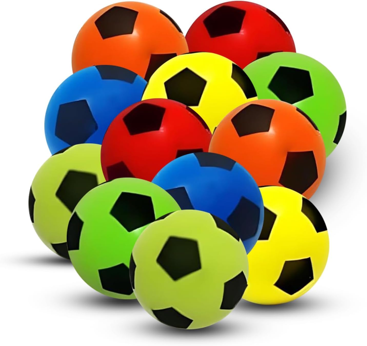 FAMBIZ Soft Foam Sponge Ball, Durable And Squeezable, Indoor And Outdoor Use, Compact And Portable Design, Lightweight, Hand-Eye Coordination, Random Colour, (12-pcs)