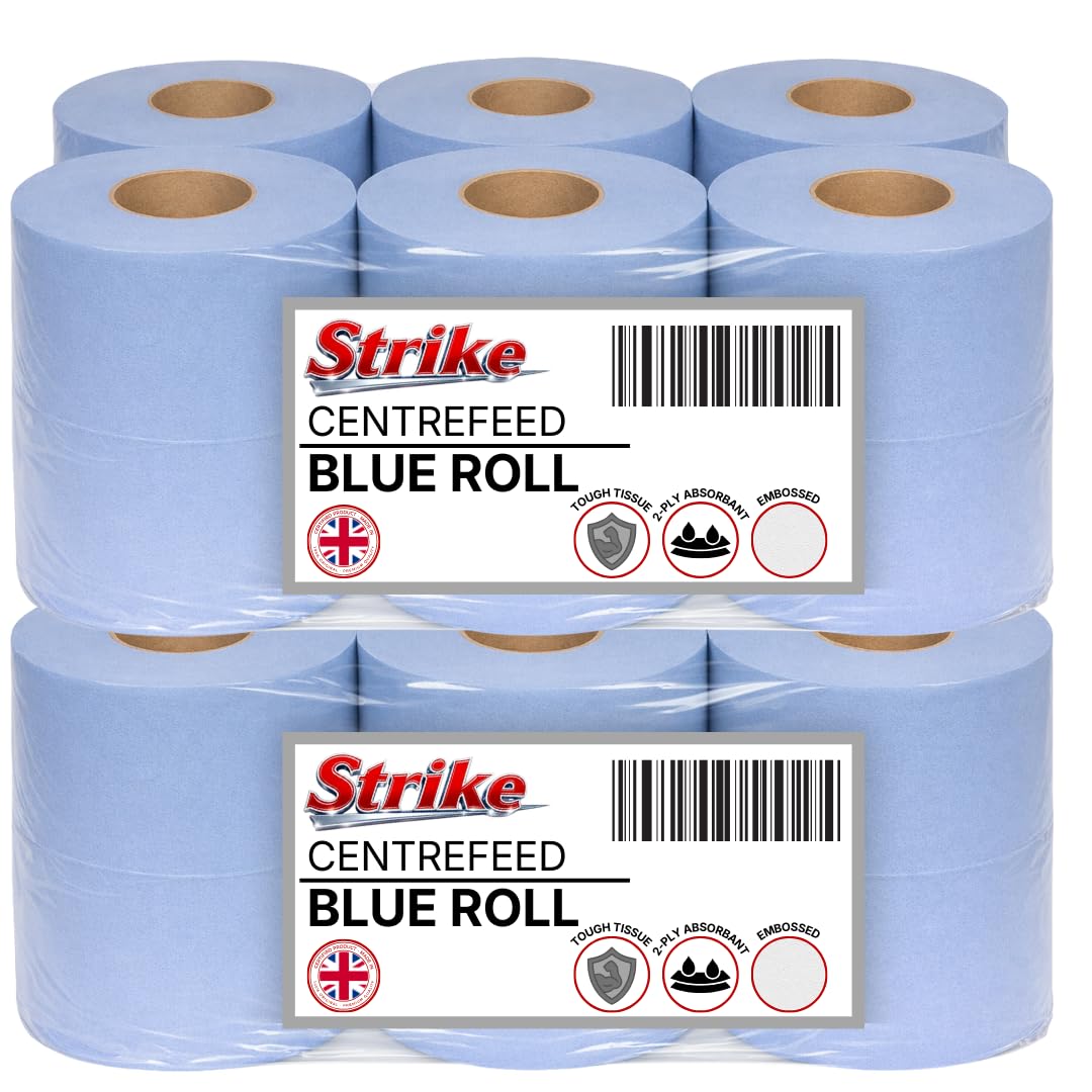Centre Feed Roll 2ply Blue Embossed 330 sheet x 6 | Trust Centre Feed Roll 2ply Blue Embossed 330 sheet x 6 | Trust