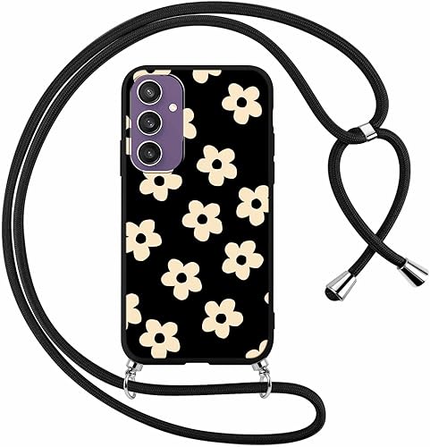 Foonary Funda con Cuerda para Samsung Galaxy S23 FE 6,4", Carcasa Ultrafina Sili