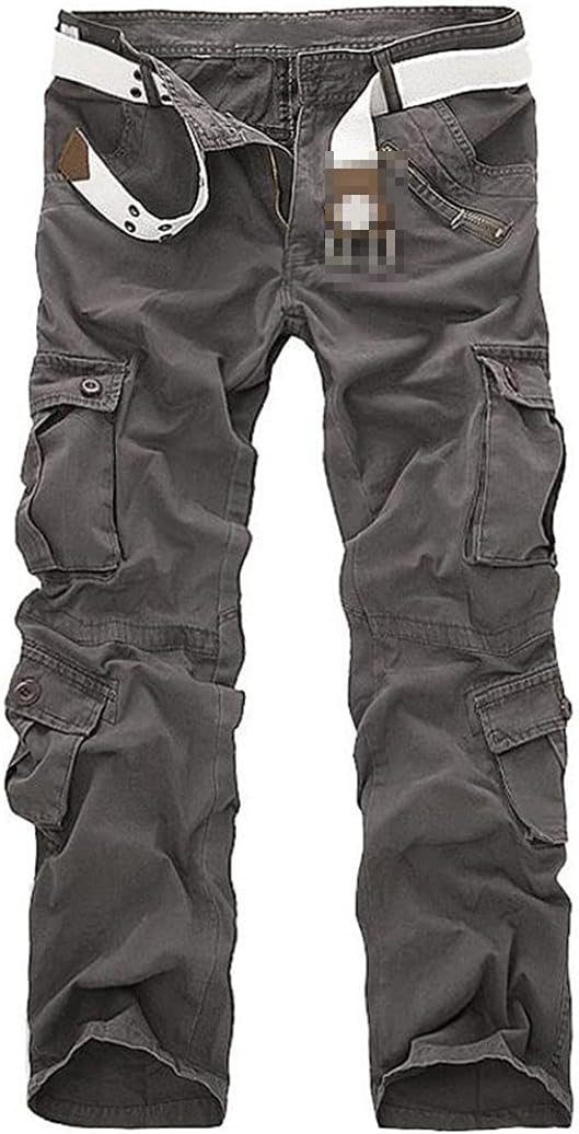 KEHAIOO Men Cargo Pants, Casual Long Trousers, Loose Multi Pocket Camouflage Military Pants, Street Joggers Plus Size