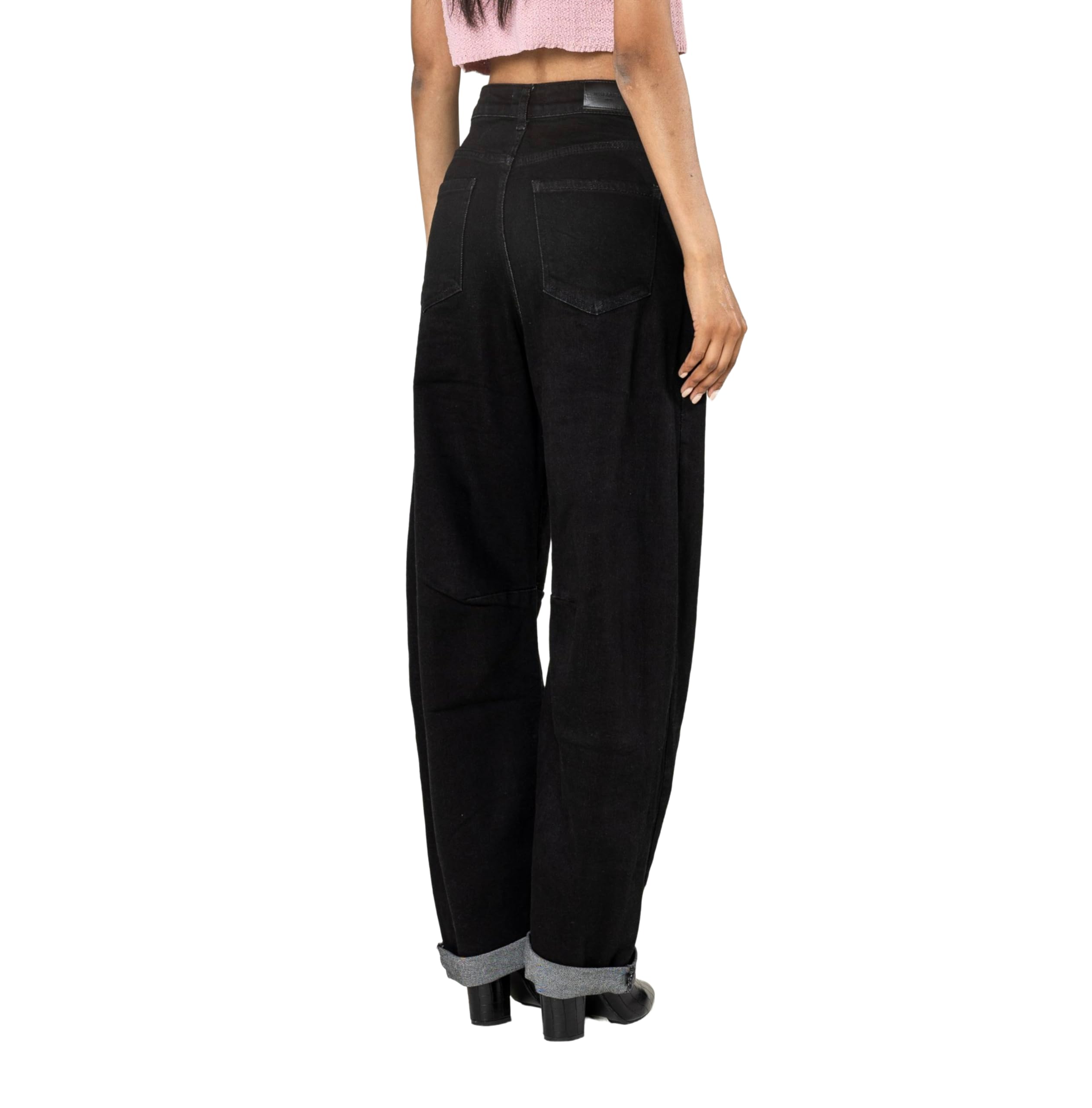 Nina Carter YY307 - Vaqueros para mujer, corte barril, cintura alta, pantalones vaqueros de cintura alta, pantalones vaqueros elásticos