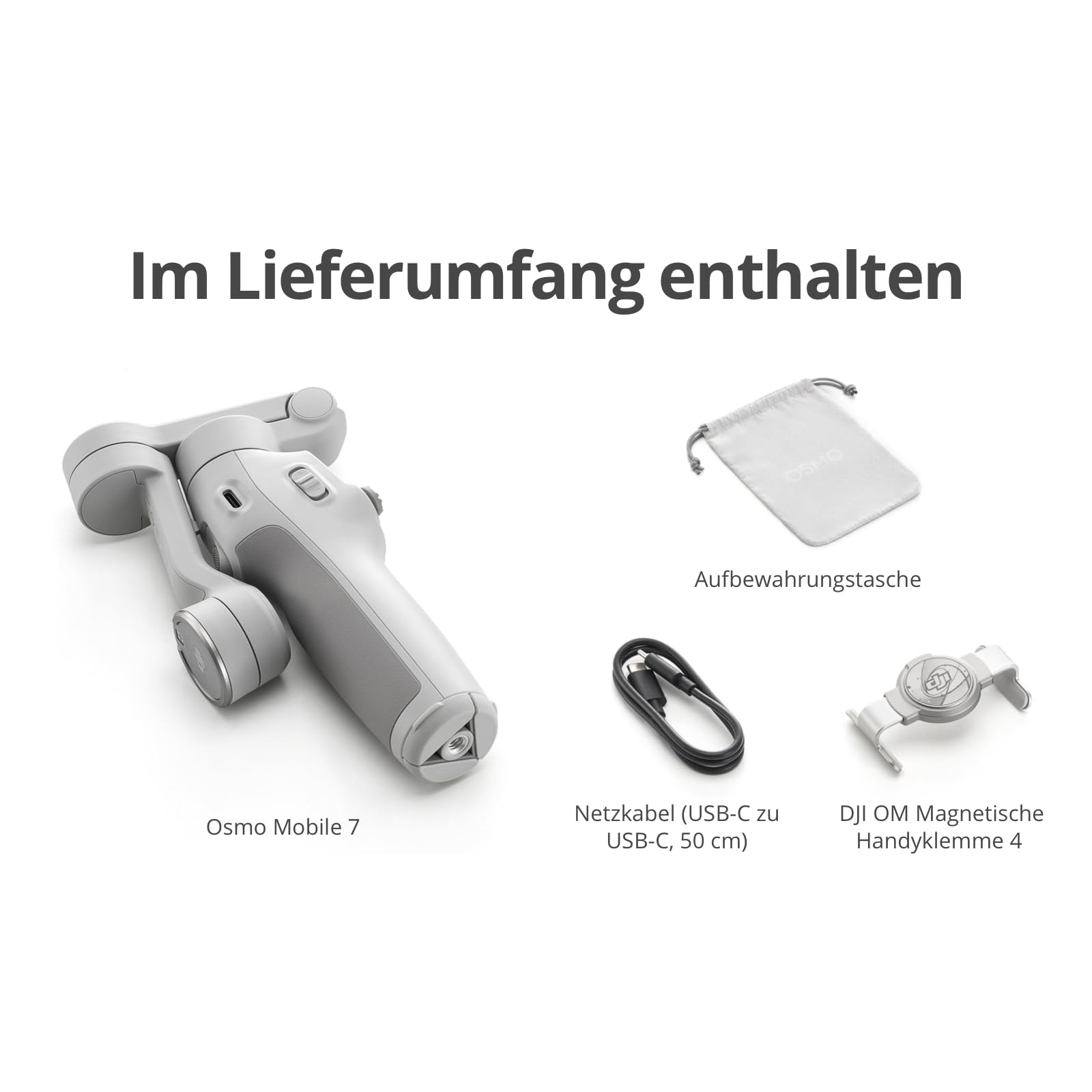 DJI Osmo Mobile 7 Gimbal Stabilizator Do Telefonu 3-Osiowy, ActiveTrack 7.0, Wbudowany Statyw, 10h Pracy — miniatura 8