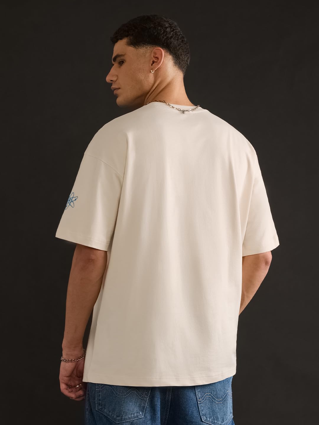 The Souled Store TBBT: Chemical Bazinga - Maglietta a maniche corte da uomo e ragazzo, scollo rotondo, stampa grafica, stile streetwear, casual, in cotone