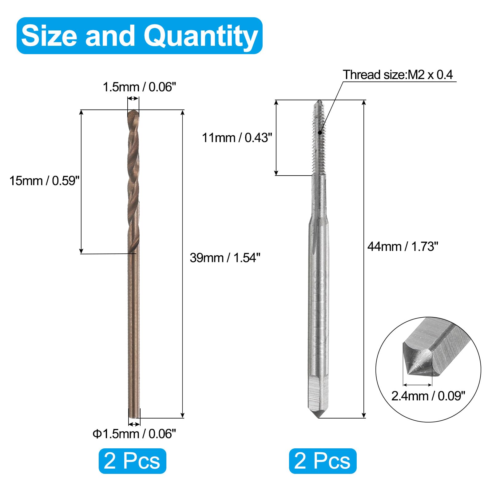 Gewindebohrer M1,6x0,35 HSS6542 - Präzises Werkzeug Für Metall & Mehr